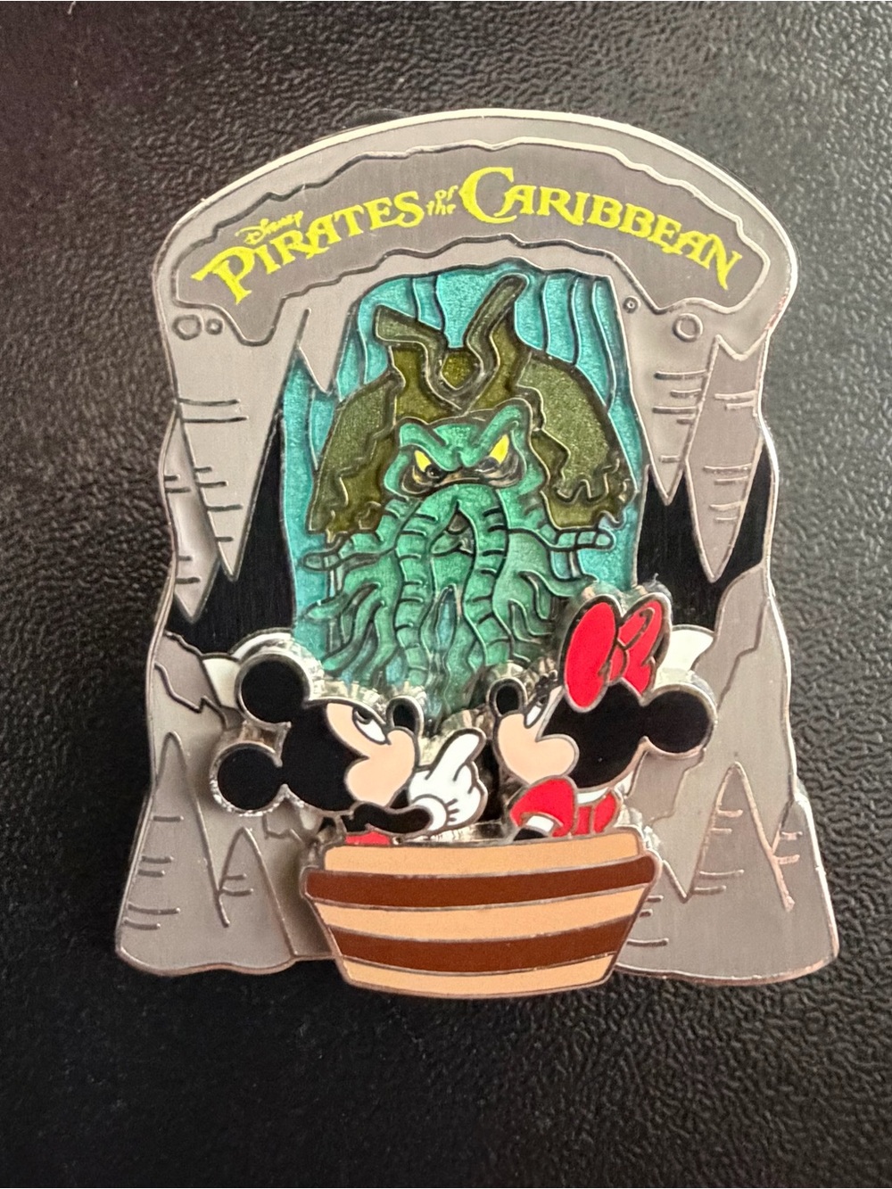 Disney Pin Mickey Mouse & Minnie Pirates of the Caribbean Davy Jones Slider